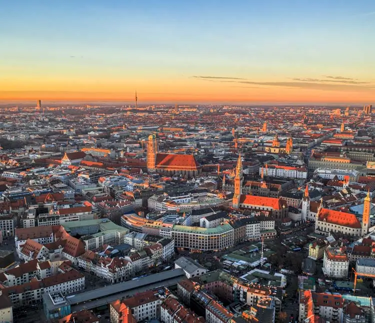 M&uuml;nchen Stadtansicht von oben