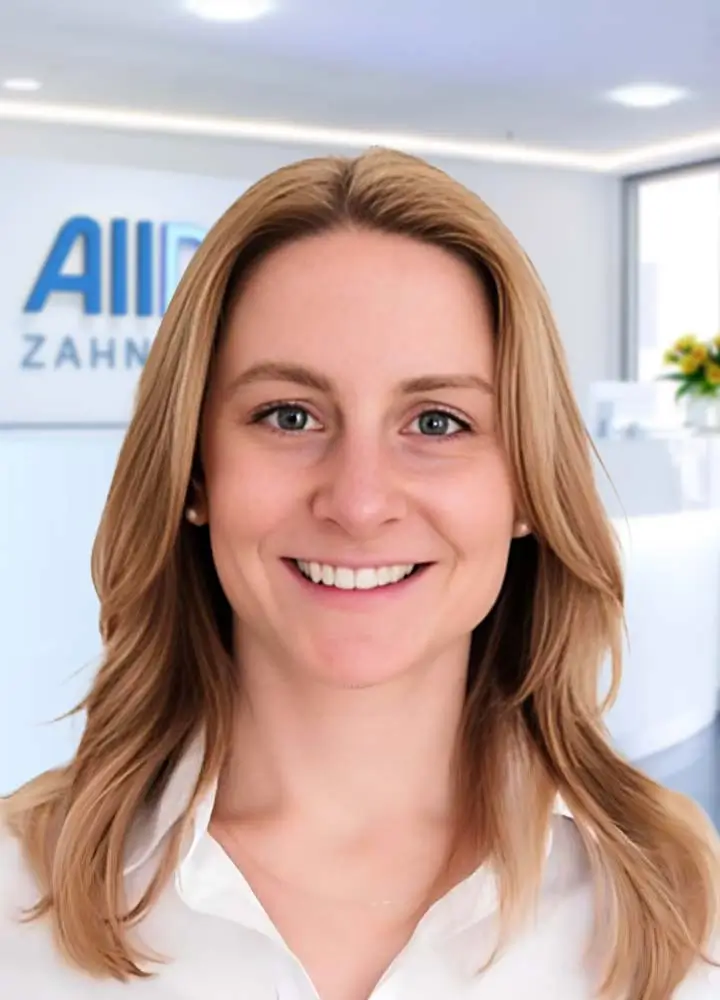 Portrait Zahn&auml;rztin Samira Becker (AllDent M&uuml;nchen Hauptbahnhof)