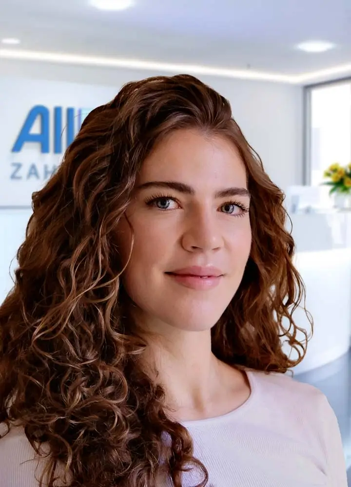 Portrait Zahn&auml;rztin Helen Karnbrock (AllDent M&uuml;nchen Hauptbahnhof)