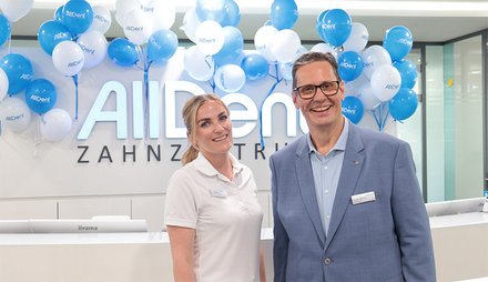 Medizinische Leitung Julia Schmidt und Klinikmanager Karsten Aßmann