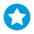 Icon weißer Stern in blauem Kreis