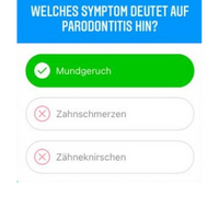 Parodontitis Symptome Quiz Frage 3 AllDent