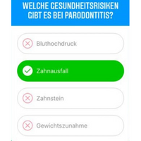 Parodontitis Zahnausfall Quiz Frage 4 AllDent