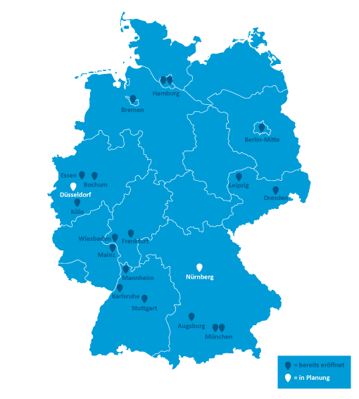 Deutschlandkarte Standorte